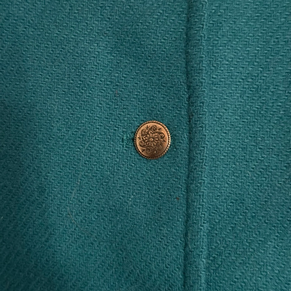 Pendleton Teal Collarless Wool Jacket - image 3